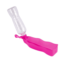 Vandflaske Med Skål Pink
