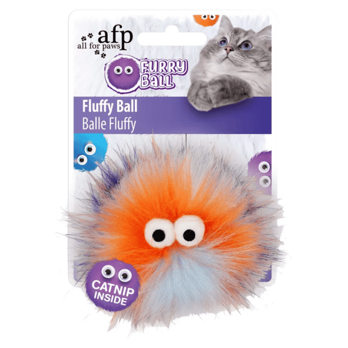 Furry Ball - Fluffy Ball Orange med Catnip