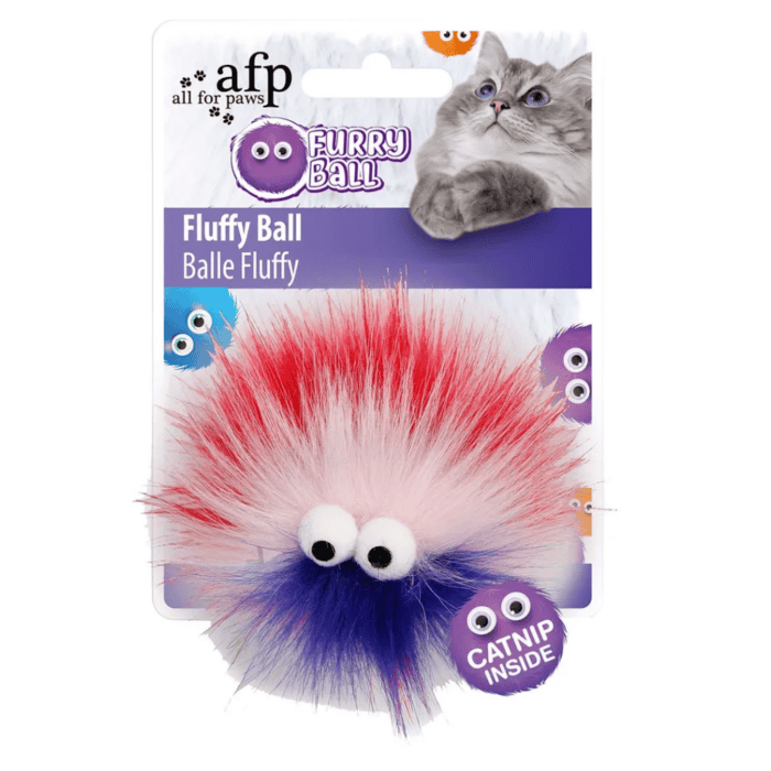 Furry Ball - Fluffy Ball Pink med Catnip