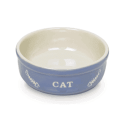 Lyseblå/Beige Keramikskål