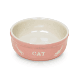 Lyserød/Beige Keramikskål